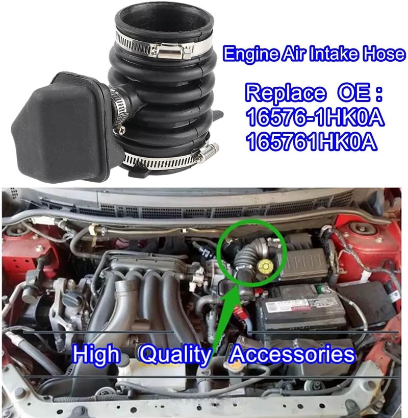 LDCRE Engine Air Intake Hose 16576-1HK0A 165761HK0A,Compatible with 2012 Nissan Versa 1.6L/1.8L L4 - Image 3